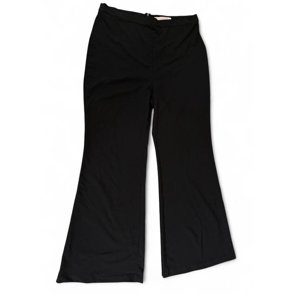 Anthropologie Hutch Black High-waisted Flare Trousers L Clean Girl Capsule Y2K